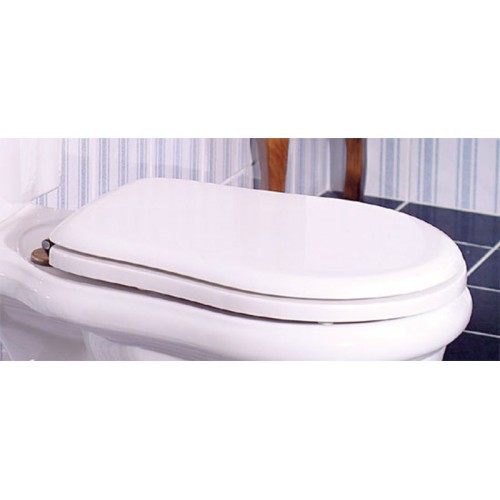 SAPHO RETRO 109301 WC sedátko, polyester, bílá/bronz SAPHO RETRO 109301 WC sedátko, polyester, bílá/bronz