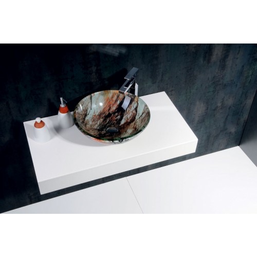 SAPHO BEAUTY 1403-60 ROCKSTONE deska 60x11x46cm včetně konzolí SAPHO BEAUTY 1403-60 ROCKSTONE deska 60x11x46cm včetně konzolí