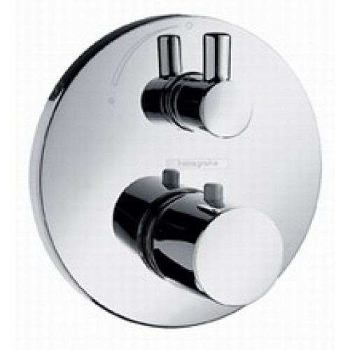 Hansgrohe Ecostat S Termostat pod omítku s uzavíracím ventilem, matný chrom 15701880 Hansgrohe Ecostat S Termostat pod omítku s uzavíracím ventilem, matný chrom 15701880