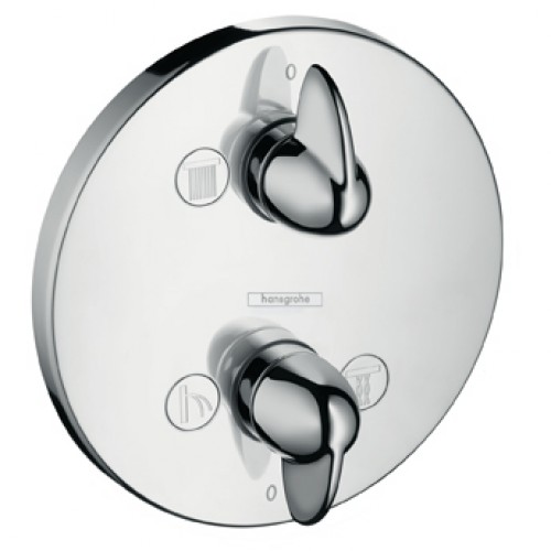 Hansgrohe iControl E pod omítku Uzavírací a přepínací ventil DN20, chrom 15958000