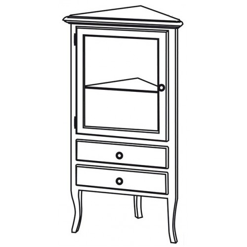 SAPHO RETRO 1701 skříňka rohová 60x120x47cm, buk