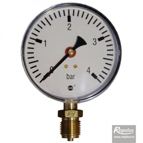 REGULUS MR10004BL Tlakoměr 4 bar, G 1/2" dolní, d=100 mm 2170 REGULUS MR10004BL Tlakoměr 4 bar, G 1/2" dolní, d=100 mm 2170