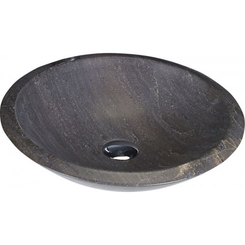 SAPHO BLOK 2401-04 kamenné umyvadlo průměr 45cm, matný modrý kámen SAPHO BLOK 2401-04 kamenné umyvadlo průměr 45cm, matný modrý kámen