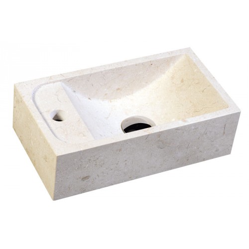 SAPHO BLOK 2401-09 kamenné umyvadlo 40x22x12cm, matný béžový travertin SAPHO BLOK 2401-09 kamenné umyvadlo 40x22x12cm, matný béžový travertin