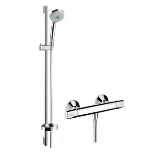 Hansgrohe CROMA 100 Sprchová kombinace Multi / Ecostat E 0,90 m DN15, chrom 27055000 Hansgrohe CROMA 100 Sprchová kombinace Multi / Ecostat E 0,90 m DN15, chrom 27055000