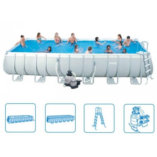 INTEX 28362 obdélníkový s tvrzeným rámem 732 x 366 x 132 cm, 28362GN INTEX 28362 obdélníkový s tvrzeným rámem 732 x 366 x 132 cm, 28362GN