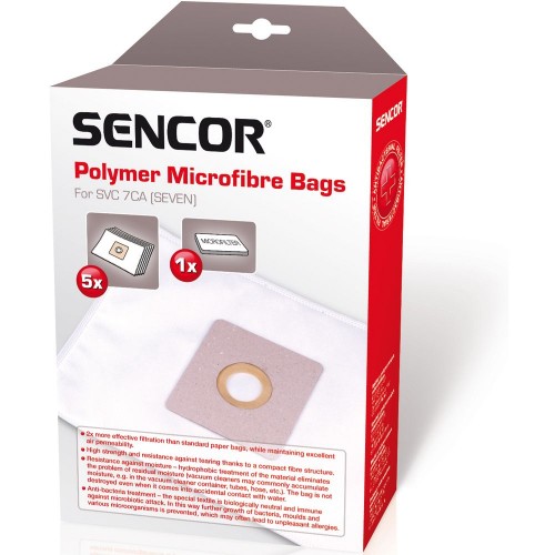 SENCOR SÁČEK MICRO SVC 7CA 5KS 40023279 SENCOR SÁČEK MICRO SVC 7CA 5KS 40023279