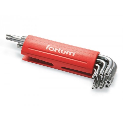 FORTUM L-klíč, sada 9ks, TORX vrtané 4710200 FORTUM L-klíč, sada 9ks, TORX vrtané 4710200