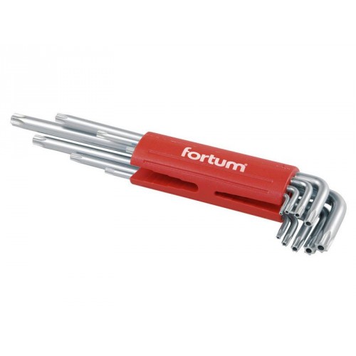 FORTUM L-klíč, sada 9ks, TORX vrtané prodloužené 4710202 FORTUM L-klíč, sada 9ks, TORX vrtané prodloužené 4710202