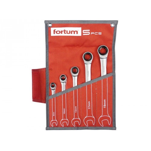 FORTUM klíče ráčnové očkoploché, sada 5ks 4720102