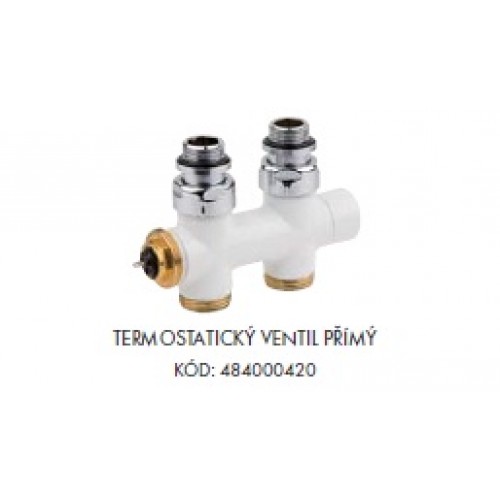 ISAN termostatický ventil přímý - bílá 484000420