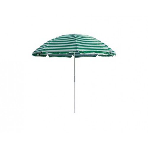 HAPPY GREEN Slunečník plážový 230 cm, zelené pruhy