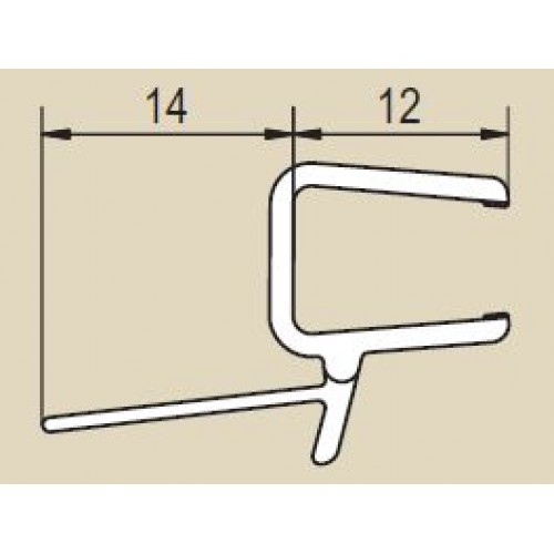 RONAL Vodorovné obloukové těsnění pro 8 mm skla, pár 51502 RONAL Vodorovné obloukové těsnění pro 8 mm skla, pár 51502