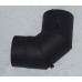 Koleno kouřovodu s čistícím otvorem a klapkou 150mm 90° (2) černá