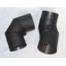 Koleno kouřovodu, přestavitelné 120mm 0-90° (1,5) černá