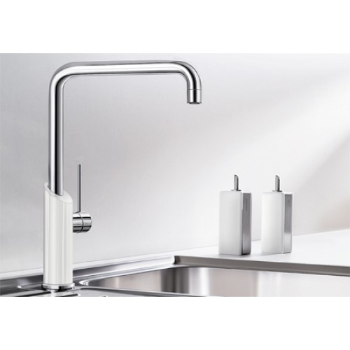 BLANCO Jil dřezová baterie, bílý lesk /chrom 517579 BLANCO Jil dřezová baterie, bílý lesk /chrom 517579