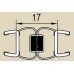 RONAL magnetické těsnění 180° na 8 mm skla 52356