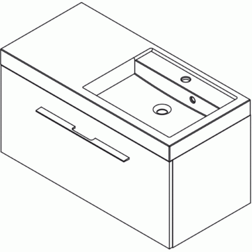 SAPHO MARIOKA 590100DB umyvadlová skříňka 100x45x48cm, dub ferrara