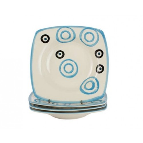 VETRO-PLUS Coloré OK sada 4d hlubokých talířů square modrý 602102SQSPB