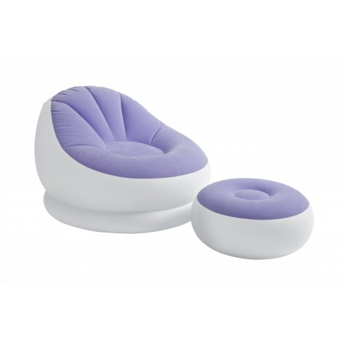 INTEX 68572 Nafukovací křeslo s podnožkou fialové INTEX 68572 Nafukovací křeslo s podnožkou fialové
