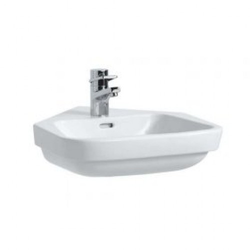LAUFEN Moderna Plus Rohové umyvadlo 50x53, s otvorem, bílé, 8.1654.1.000.104.1 LAUFEN Moderna Plus Rohové umyvadlo 50x53, s otvorem, bílé, 8.1654.1.000.104.1