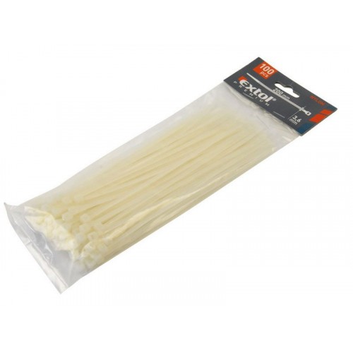 EXTOL PREMIUM stahovací pásky, 280x3,6mm, bílé 8856108 EXTOL PREMIUM stahovací pásky, 280x3,6mm, bílé 8856108