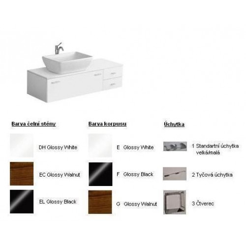 Villeroy & Boch Central Line Fashion Spodní skříňka 1320x340x470 mm Walnut, úchytka standardní, čelní stěna Walnut Villeroy & Boch Central Line Fashion Spodní skříňka 1320x340x470 mm Walnut, úchytka standardní, čelní stěna Walnut