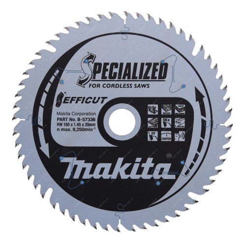 MAKITA B-57336 TCT Pilový kotouč Efficut 165x20mm 56Z =old B-57320 MAKITA B-57336 TCT Pilový kotouč Efficut 165x20mm 56Z =old B-57320