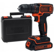 Black & Decker BDCDC18K Aku vrtačka (30Nm/18V/1x1,5Ah), kufr