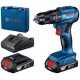 BOSCH GSB 185-LI PROFESSIONAL Aku kombinovaný šroubovák, 2x 2,0 Ah, L-BOXX 06019K3100