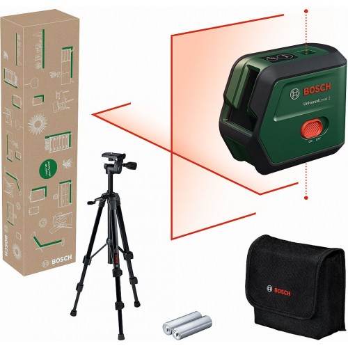 BOSCH UniversalLevel 2 Krížový laser + statív 0603663FZ1 BOSCH UniversalLevel 2 Krížový laser + statív 0603663FZ1