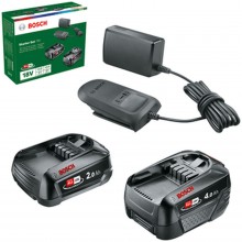 BOSCH Startovací sada 18 V - 2× akumulátor (2,0 Ah + 4,0 Ah), nabíječka 1600A027U9