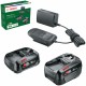 BOSCH Startovací sada 18 V - 2× akumulátor (2,0 Ah + 4,0 Ah), nabíječka 1600A027U9