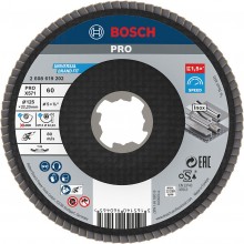 BOSCH Lamelový brusný kotouč PRO X571, lomené provedení, 125 mm, G60, X-Lock 2608619202