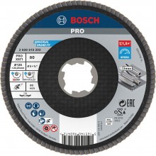 BOSCH Lamelový brusný kotouč PRO X571, lomené provedení, 125 mm, G80, X-Lock 2608619203