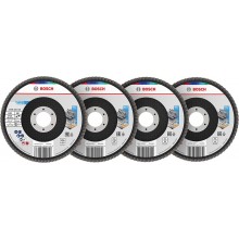BOSCH Sada lamelových brusných kotoučů X451, 125×22,23 mm,G40; 60; 80; 120, T27 2608626164