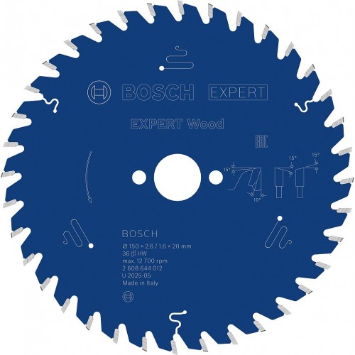 BOSCH Pilový kotouč EXPERT Wood, 150 × 2,6/1,6 × 20 mm, T36 2608644012