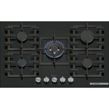 Bosch Serie 6 Plynová varná deska 75 cm Tvrzené sklo, černá PPQ7A6I40