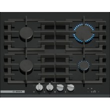 Bosch Serie 8 Plynová varná deska 60 cm tvrzené sklo, černá PRP6A6H40