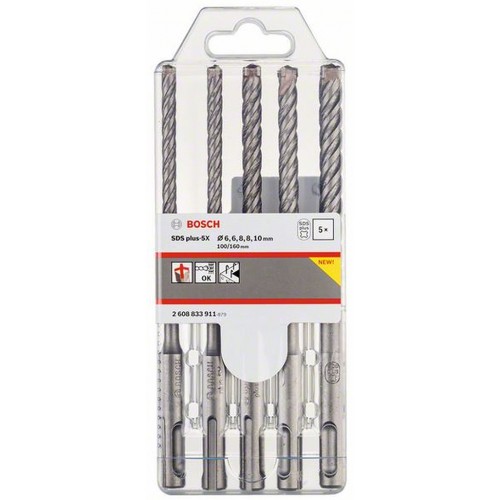 BOSCH Sada vrtáků SDS plus-5X, 5 ks pr. 6/6/8/8/10 mm 2608833911 BOSCH Sada vrtáků SDS plus-5X, 5 ks pr. 6/6/8/8/10 mm 2608833911