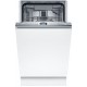 Bosch Serie 4 Vestavná myčka nádobí 45 cm, VarioHinge posuvné panty SPT4EMX17E