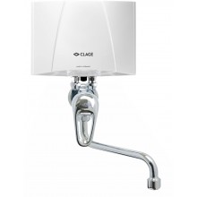 CLAGE M3 SME Malý průtokový ohřívač vody 3,5 kW 230 V + páková nástěnná baterie 1500-17153