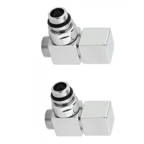SAPHO CUBE připojovací sada ventilů ruční rohová, stříbrná CP4520 SAPHO CUBE připojovací sada ventilů ruční rohová, stříbrná CP4520