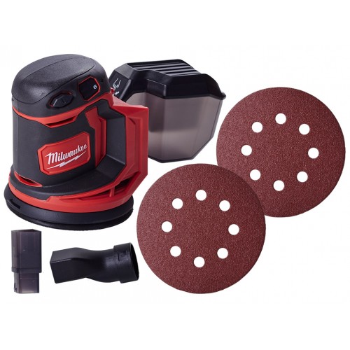 Milwaukee M18 BOS125-0 Aku excentrická bruska 125mm (18V) bez aku., 4933464228 Milwaukee M18 BOS125-0 Aku excentrická bruska 125mm (18V) bez aku., 4933464228