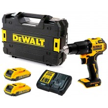 DeWALT DCD709D2T Aku bezuhlíková příklepová vrtačka XR (65Nm/18V/2x2,0Ah) kufr Tstak