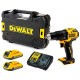 DeWALT DCD709D2T Aku bezuhlíková příklepová vrtačka XR (65Nm/18V/2x2,0Ah) kufr Tstak
