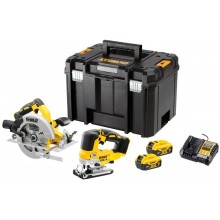 DeWALT DCK2012P2T Kombo sada (DCS570+DCS334 + 18V/2x5,0Ah) Tstak