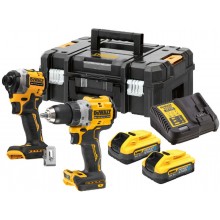 DeWALT DCK2051H2T Aku sada PowerStack XR (DCD800+DCF850+18V/2x5,0Ah ) Tstak