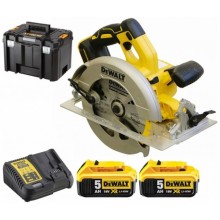 DeWALT DCS570P2 Aku kotoučová pila (Max. hloubka řezu 64m/184mm) XR(18V/2x5,0Ah/) Tstak