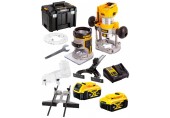 DeWALT DCW604P2 Aku kombinované frézka XR (8mm/18V/2x5,0Ah) kufr Tstak
